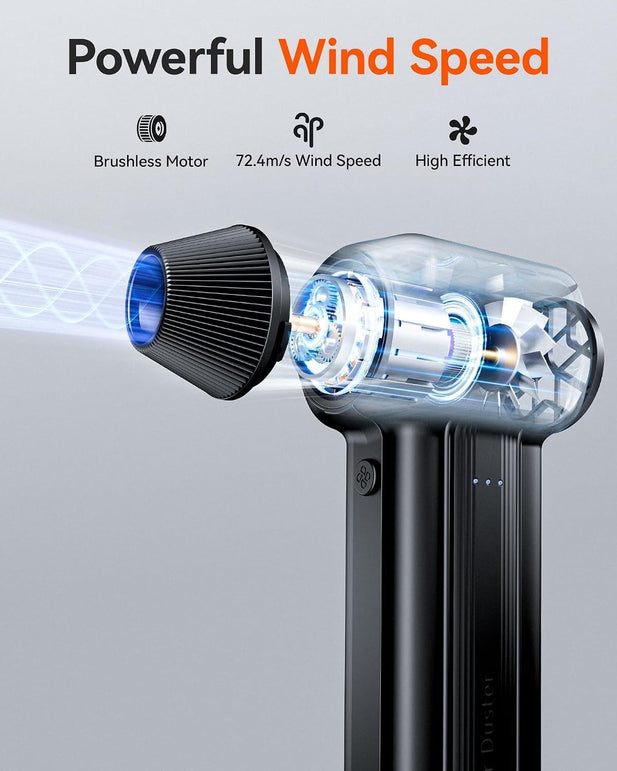 WOLFBOX MF60 Compressed Air Duster 110000RPM, Premium Design, Super Power
