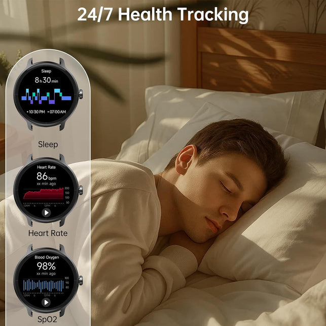 Smart Watch for Women Men (Answer/Make Calls), Smartwatches Built-In AI Voice, 1.27" HD Touch Fitness Watch with Heart Rate/Sleep/Step/Spo2 Monitor, 100+ Sports Modes & IP68 Waterproof for Android Ios