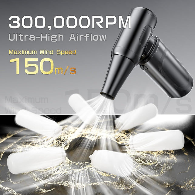 Ciniffo Electric Air Duster, 300,000RPM Cordless Compressed Air Blower