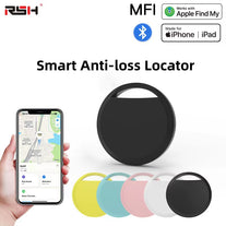 RSH GPS Smart Air Tag Bluetooth Anti-Loss Device Smart Tracker for Keys Luggage Wallet Smart Tag Works with Apple Find My (Ios Only)