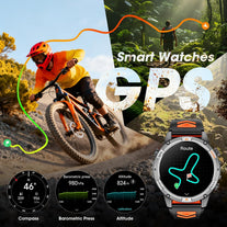 Military Smart Watch(Answer/Make Call), GPS Smartwatch for Men with LED Flashlight Compass, 1.46" HD Fitness Tracker Watch with 100+ Sport Modes, Rugged Smart Watches Compatible for Iphone (Black)