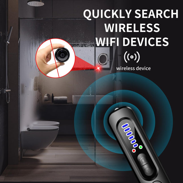 SELOWEA Hidden Camera Detector - anti Spy/Car GPS Tracker/Rf Signal/Bug Sweeper/Hidden Devices/Listening Device Detector - Portable Bug Finder for Office Car Hotel Travel