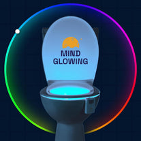 Mind-Glowing Toilet Light with Motion Sensor - Toilet Bowl Night Light (3 Pack) with 16 Color Changing LED, 5 Stage Dimmer - Cool Kids Bathroom Accessories - Funny Gag Gifts for House Warming