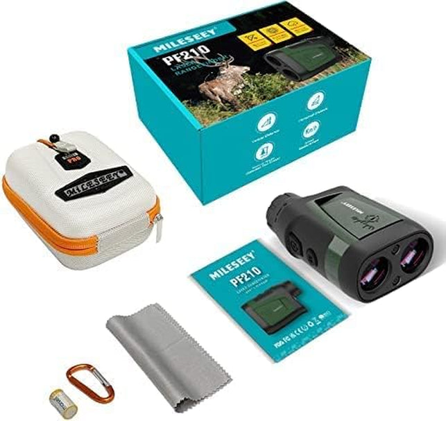 Mileseey Laser Rangefinder Hunting 900Yards, Angle Horizontal & Vertical Distance, Scan Mode, Speed, Accurate, 6X Magnification Archery Rangefinder, Rain Mode in Rain and Fog, Hardcase