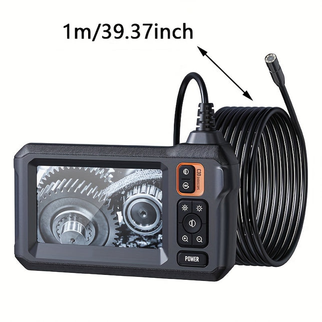 Dual Lens Borescope With 4.3" Screen - 1080P Industrial Endoscope Camera, 16.5ft Waterproof