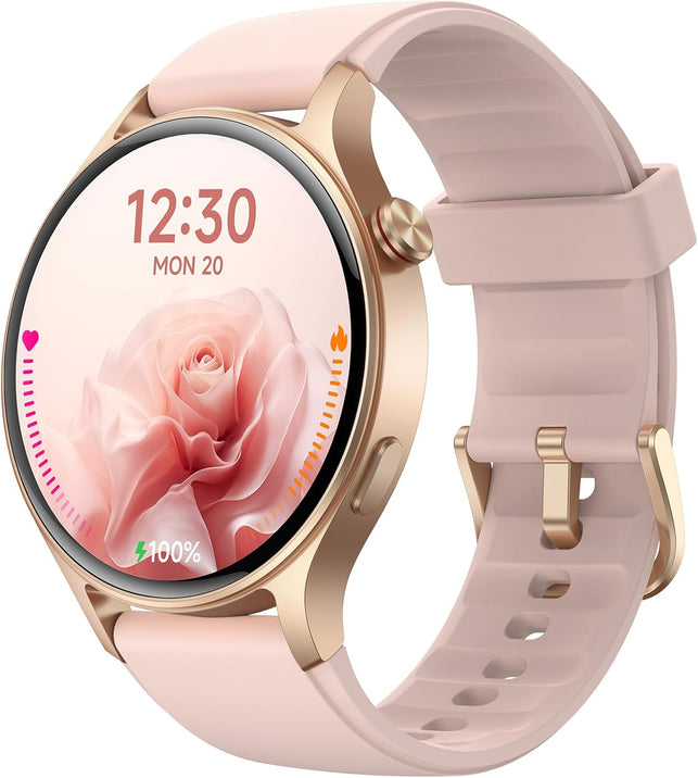 Aeac Smart Watch for Women,1.32" AMOLED Touchscreen Fitness Tracker, Make/Answer Calls, Activity Trackers with Heart Rate/Sleep/Spo2 Monitor,110+ Sport Modes Waterproof Fitness Watch