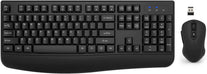Wireless Keyboard and Mouse Combo, EDJO 2.4G Full-Sized Ergonomic Computer Keyboard with Wrist Rest and 3 Level DPI Adjustable Wireless Mouse for Windows, Mac OS Desktop/Laptop/Pc