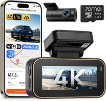 70Mai New Dash Cam A810Lite,Hdr Front and Rear Cam, Built in GPS, Support 512GB Max,Smart Parking Guardian Mode,Ai Motion Detection,Time-Lapse Recording