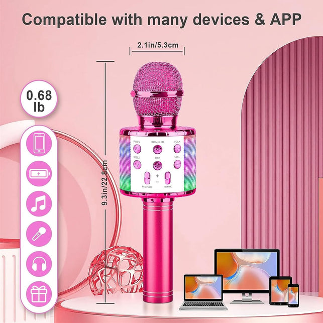 Bluefire 4 in 1 Handheld Karaoke Microphone Portable Karaoke System(Purple)