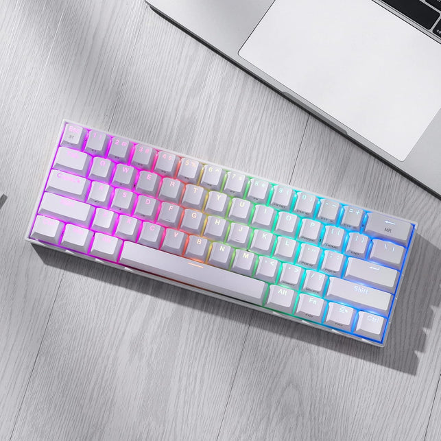 Redragon K530 Pro Draconic 60% Wireless RGB Mechanical Keyboard, Bt/2.4Ghz/Wired 3-Mode 61 Keys Compact Gaming Keyboard W/Hot-Swap Socket, Free-Mod Plate Mounted PCB & Tactile Brown Switch