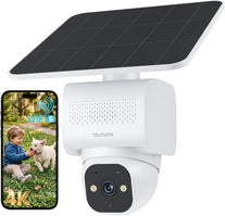 Blurams Solar Security Camera Outdoor Wireless 4K, Outdoor Camera W/5W Solar Panel, 12000Mah Battery, AOV 24/7 Recording, 2.4/5Ghz Wifi 6, AI Detection & Color Night Vision