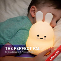 Lumipets Bunny Rabbit, Night Light, Silicone Nursery Light for Baby and Toddler, Cute Squishy Animal Night Lights for Kids, Girls and Boys, Kawaii Night Light for Bedroom