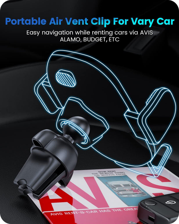 OQTIQ 3-In-1 Suction Cup Phone Holder Windshield/Dashboard/Air Vent, Dashboard & Windshield Suction Cup Car Phone Mount with Strong Sticky Gel Pad, Compatible with Iphone, Samsung & Other Cell Phones