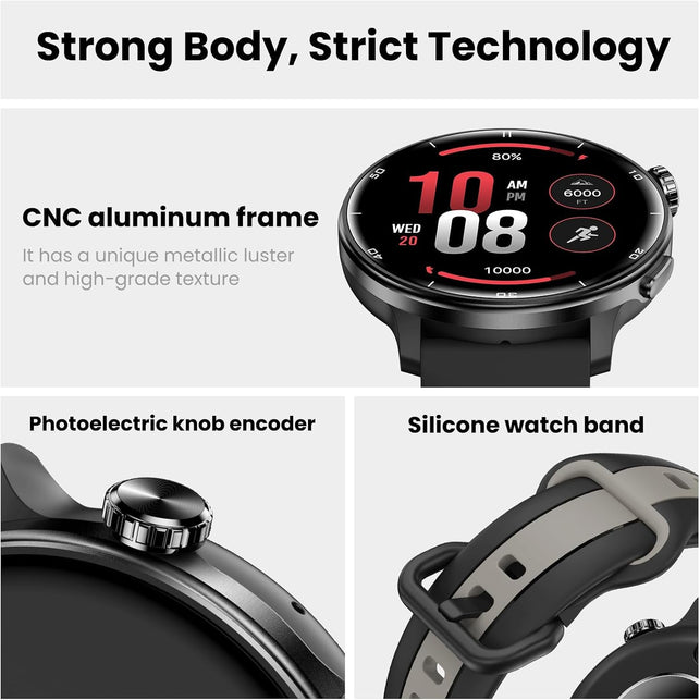 GPS Smart Watch for Men Women, 1.43'' AMOLED Smartwatch with Compass/Barometer/Altimeter