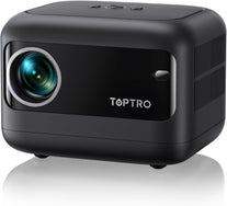 [Electric-Focus] Mini Projector, TOPTRO TR25 Outdoor Projector with Wifi and Bluetooth 5.2, 15000 Lumens 1080P Full HD, ±40° Electric Keystone Correction, Portable Projector for Ios/Android/Ps5