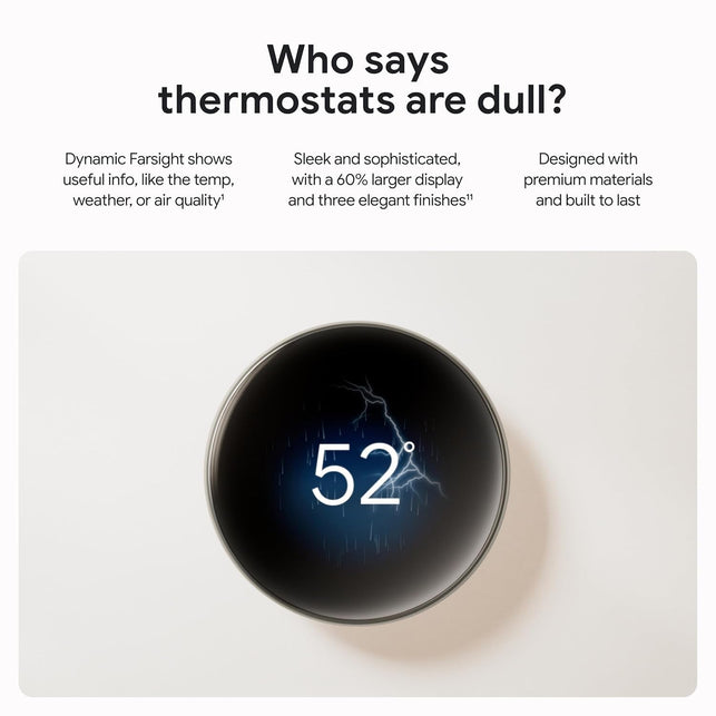 Google Nest Learning Thermostat (4Th Gen) with Nest Temperature Sensor (2Nd Gen) Polished Gold - Energy Saving Smart Thermostat with Adaptive Eco - Works with Alexa and Google Home App - Polished Gold