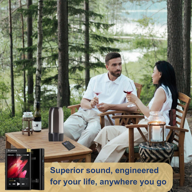 Surfans Hifi Bluetooth MP3 Player: F28 High Res Lossless Portable Music Player - 3.5 Inch Digital Audio Player 32GB Support up to 512GB