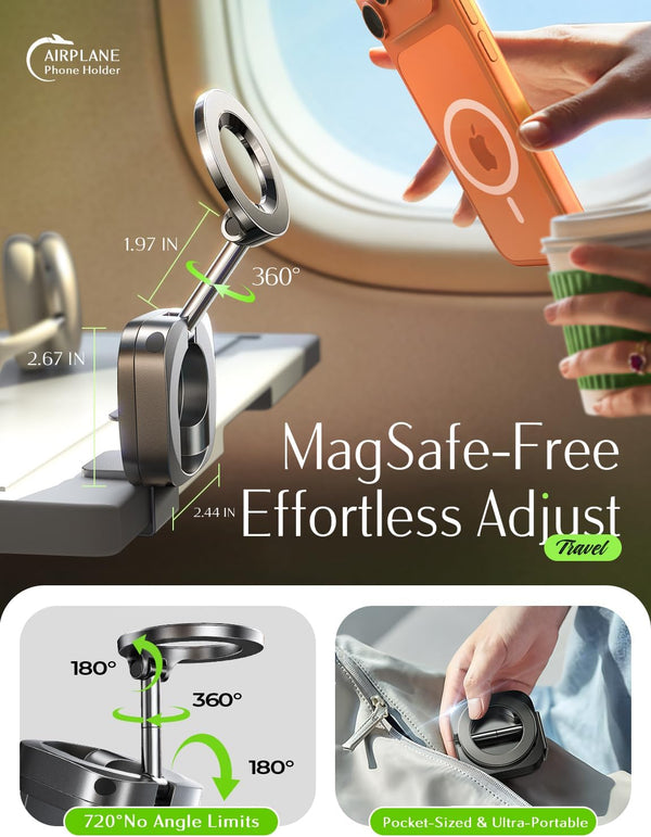 LISEN Travel Valentines Day Gifts Him Her Men Airplane Travel Essentials Women Phone Holder Funny Cool Gadgets for Men 2026 Cruise Must Haves Tripods Monopods Essentials for Magsafe Phone Accessories