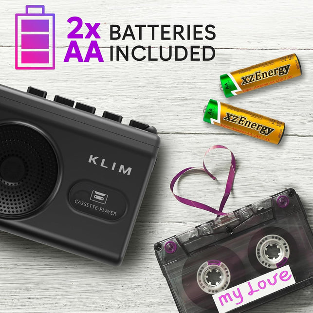 K9 Cassette Player with Earphones, Portable Recorder, Built-In Speaker