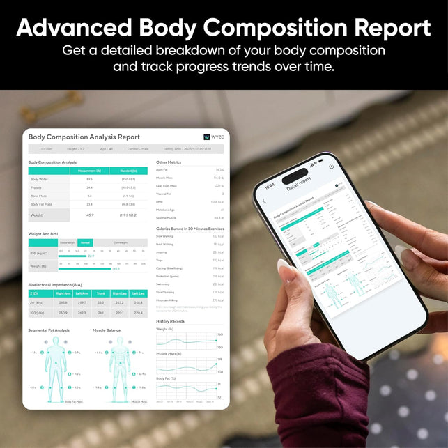 Wyze Smart Scale Bodyscan with Handle, Body Composition Scale