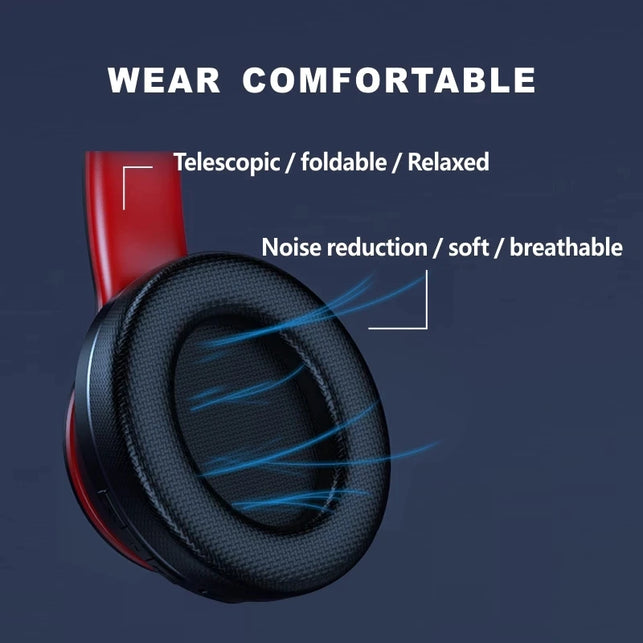 Lenovo HD200 Bluetooth Earphones Over-Ear Foldable Computer Wireless Headphones Noise Cancellation HIFI Stereo Gaming Headset