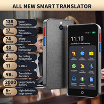 Language Translator Device No Wifi Needed, High-End Upgraded Ai Translator, Offline Real-Time Voice Spainish Translation, Support 150 Languages, Recording&Photo Premium Translation Device for Business