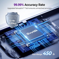 Ovutek Bathroom Scales Digital Weight, Topnotch Quality 450Lb Weight Scale, Most Accurate to 0.05Lb, Automatic Weighing Scale for Body Weight, Baby, Pet, Larger LED, Sturdy and Durable Base Machine