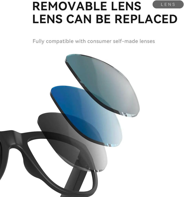 GS01 Smart Bluetooth Sunglasses, Audio Sunglasses with Speaker, UV400 Polarized Lens, Open Ear Music, Touch Control