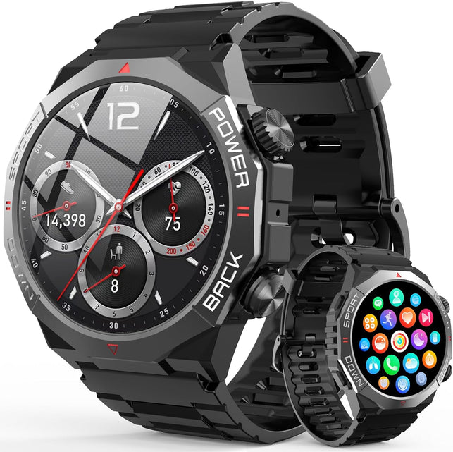 1.7" Smart Watch round Touch Screen, Bluetooth Call for Ios Android