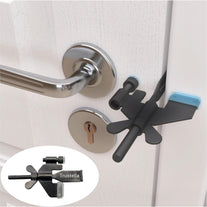 Original Trustella Heavy-Duty Portable Door Lock - Premium Stainless Steel for Enhanced Safety - Ideal for Travel, Home, Hotels, Apartments - Adjustable, Easy Install with Silicone Protector Caps