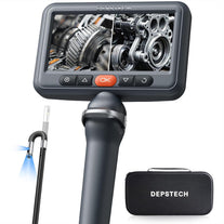 DEPSTECH Dual Lens Borescope Camera with Light, Two-Way Articulating Borescope, 5