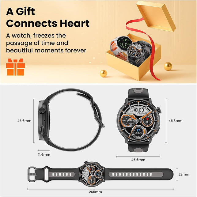 GPS Smart Watch for Men Women, 1.43'' AMOLED Smartwatch with Compass/Barometer/Altimeter