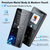 64GB MP3 Player with Bluetooth 5.3, Speaker & White Noise Sound