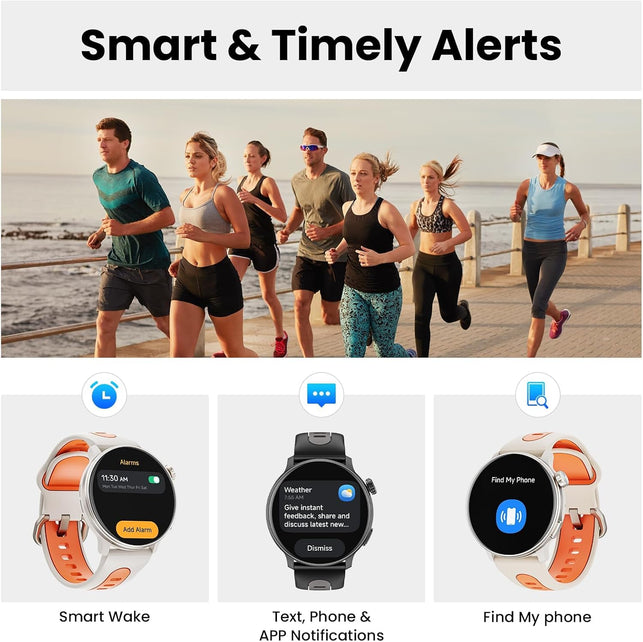 GPS Smart Watch for Men Women, 1.43'' AMOLED Smartwatch with Compass/Barometer/Altimeter