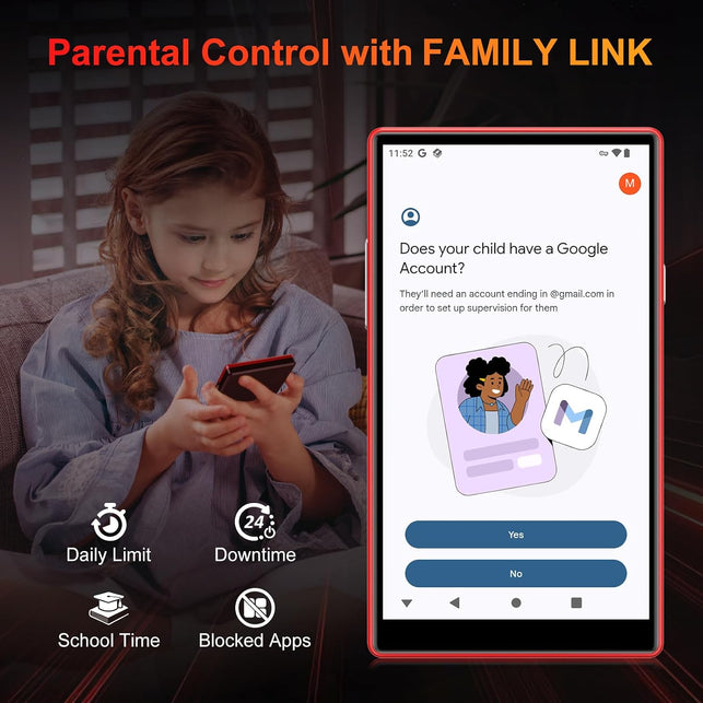 Oilsky MP3 Player with Bluetooth and Wifi, 5.0'' IPS Touch Screen Android Music Player Built-In Speaker, Support Spotify, Amazon Music, Deezer, Audible, FM Radio, Expandable up to 1TB