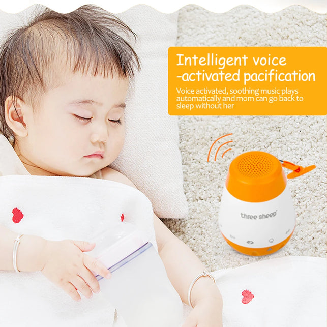 Baby White Noise Machine Smart Music Voice Sensor Infants Bad Sleep Helper Therapy Sound Monitor Generator for Babies Relax Toy