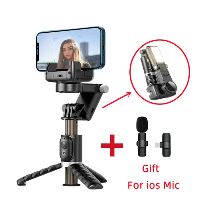 360 Rotation following Shooting Mode Gimbal Stabilizer Selfie Stick Tripod Gimbal for Iphone Phone Smartphone Live Photography