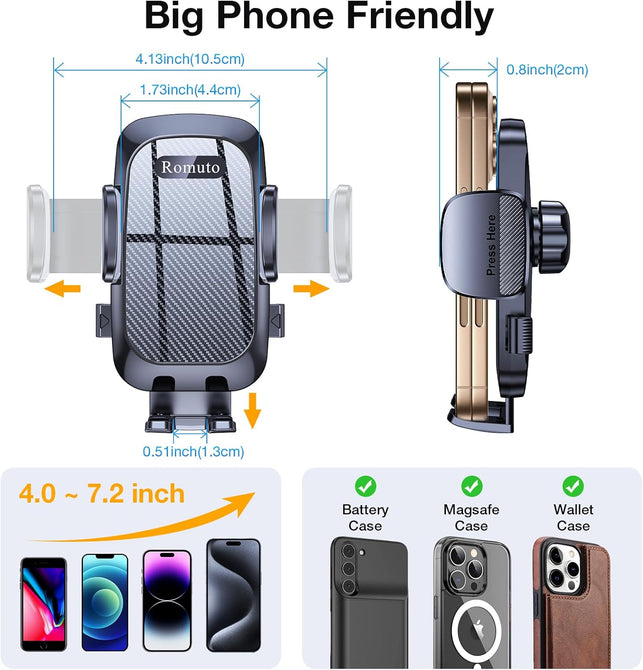 Car Phone Holder,Mobile Phone Holder for Car Phone Mount Air Vent Dashboard