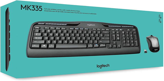 Logitech MK335 Wireless Keyboard and Mouse Combo - Black/Silver