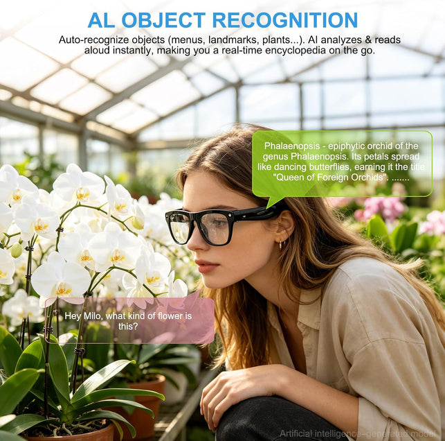AI Smart Glasses with 4K Video Recording & 8MP Camera Bluetooth 5.4 Open Ear Audio, Built-In AI Assistant & Real-Time Translation, Lightweight Smart Eyewear for Men Women