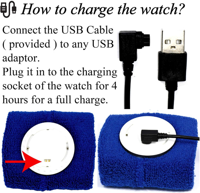 Coolfire Vibrating Alarm Clock - Silent Alarm Wristband Vibrating Alarm Watch. Silent Wrist Shock Alarm Clock. Vibration Alarm Bracelet Deep Sleeper & Vibrate Alarm