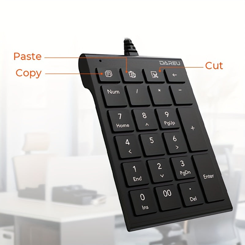 Accountant Using Numeric Keypad Dareu USB Wired Numeric Keypad 22 Keys Mini Numpad Keyboard Accounting ...