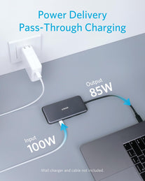 Anker USB C Hub, Powerexpand+ 7-In-1 USB C Hub Adapter, with 4K HDMI, 100W Power Delivery, USB-C and 2 USB-A 5Gbps Data Ports, Microsd and SD Card Reader, for Macbook Air, Macbook Pro, XPS, and More