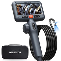 DEPSTECH Articulating Borescope Camera with Light: Dual Lens Industrial Endoscope with 4.5