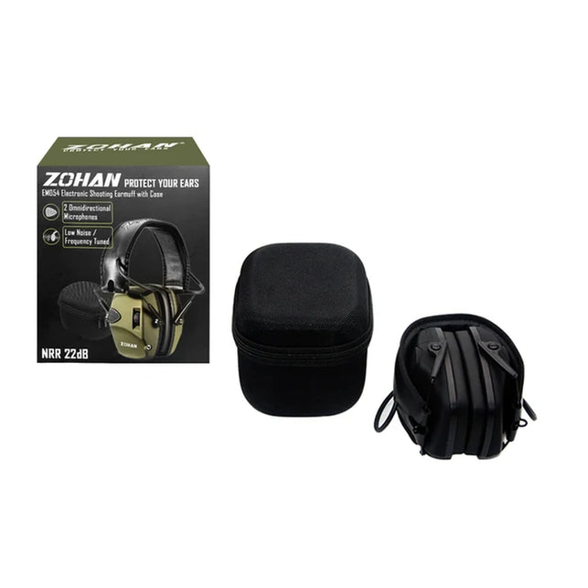 ZOHAN Electronic Shooting Ear Protection Sound Amplification Anti-Noise Earmuffs Professional Hunting Ear Defender Outdoor Sport