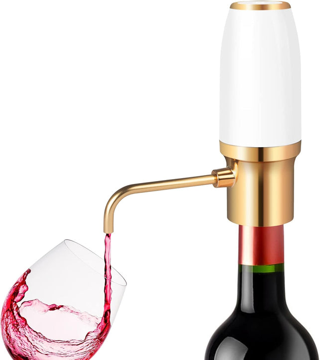 Electric Wine Aerator, Wine Accessories Aeration for Beginner Enthusiast, Wine Aerator Pourer Spout, Wine Gifts, Wine Dispenser with USB Rechargeable for Travel, Home, Bar