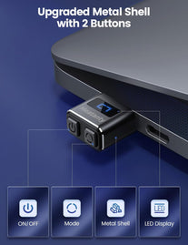 Meatanty USB Mouse Jiggler Tiny Undetectable Mouse Mover with Separate Mode and ON/OFF Buttons,Digital Display and Protective Cover,Supports Multi-Track,Driver-Free,Plug-And-Play Keeps Pc/Laptop Awake