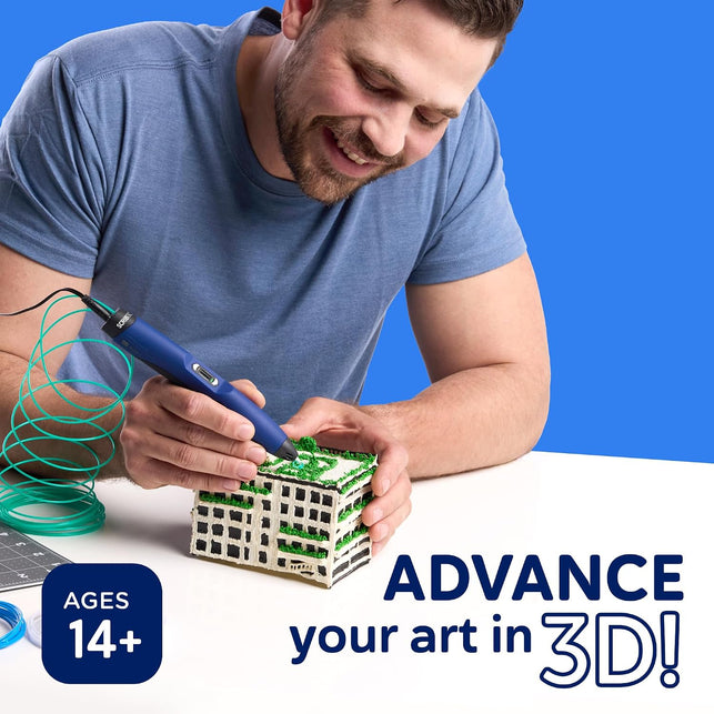 SCRIB3D Advanced 3D Printing Pen with 20 Feet of Filament, Stencil Book, and Project Guide