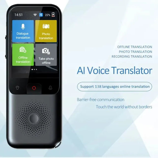 HONGTOP Translation Camera Device T11 Real-Time Smart Voice Photo Translator 1500Ma 138 Languages Portable Text Voice Translator