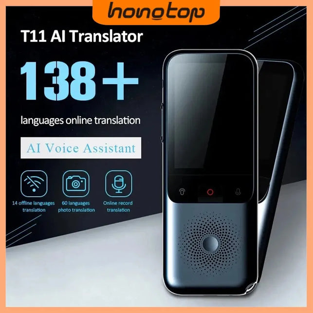 HONGTOP Translation Camera Device T11 Real-Time Smart Voice Photo Translator 1500Ma 138 Languages Portable Text Voice Translator